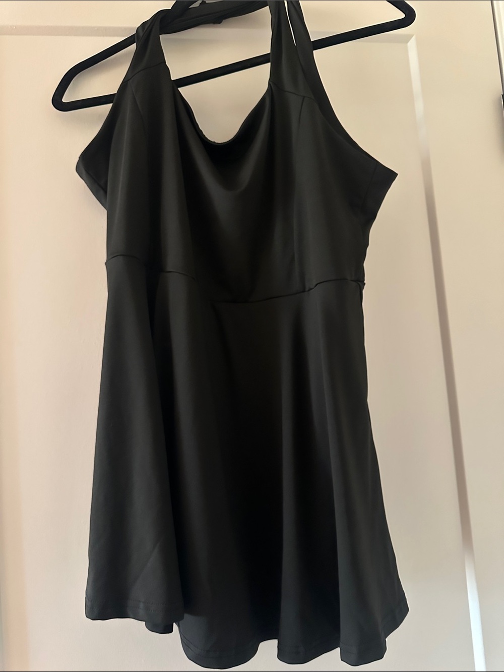 SHEIN Black One-Shoulder Swing Dress